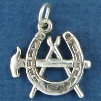 Silver Hammered Horseshoe